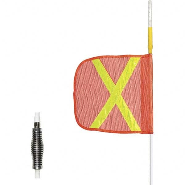 Checkers - Marking Flags Type: Warning Whip Flag w/Light Message or Pattern: Reflective X - Exact Tooling