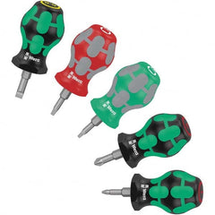 Wera - Screwdriver Sets Screwdriver Types Included: Phillips; Slotted; Square Number of Pieces: 5 - Exact Tooling