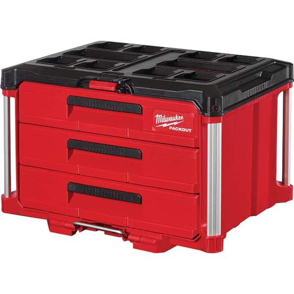 Milwaukee Tool - 3 Drawer 3 Compartment Tool Box - Exact Tooling