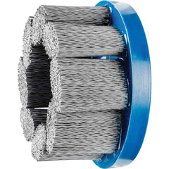 PFERD - Disc Brushes; Outside Diameter (Inch): 4 ; Grit: 320 ; Abrasive Material: Silicon Carbide ; Brush Type: Crimped ; Connector Type: Arbor ; Arbor Hole Size (Inch): 7/8 - Exact Tooling