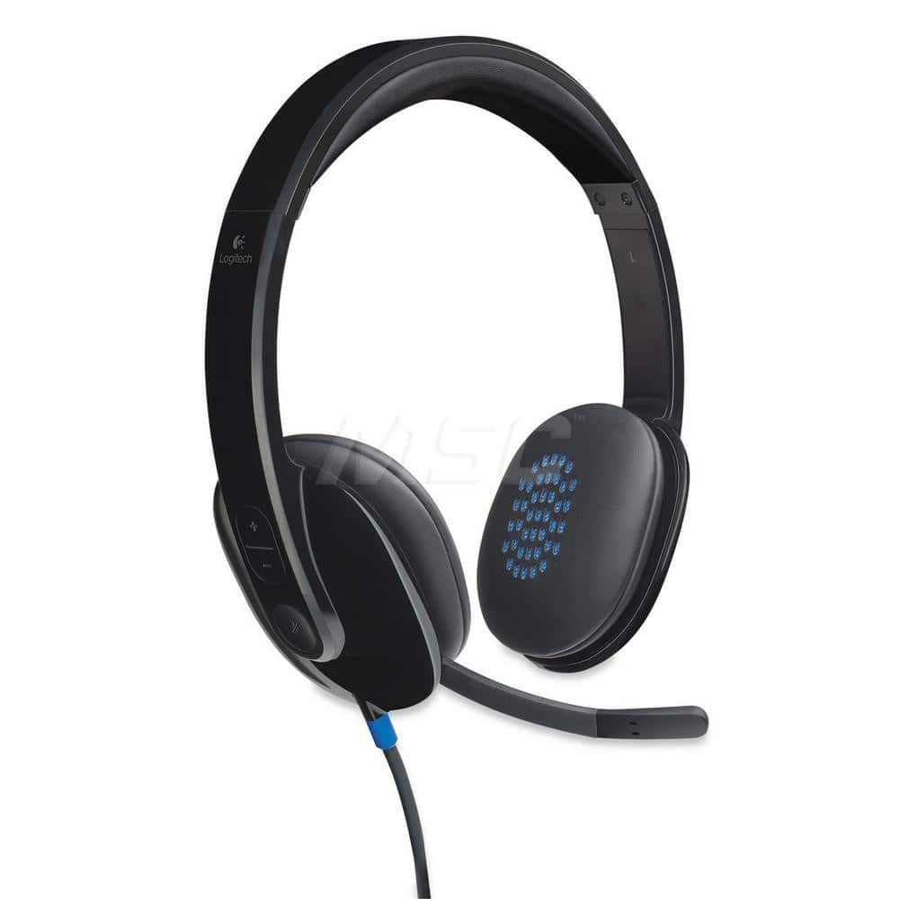 Logitech - Office Machine Supplies & Accessories; Office Machine/Equipment Accessory Type: Headphones ; For Use With: PC Calls & Music ; Color: Black - Exact Tooling