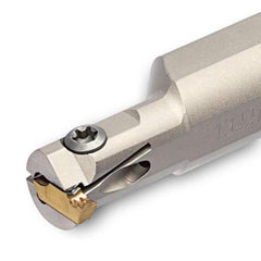 Indexable Grooving Toolholder:  TTSIR12.7-14-2,  0.0630″ Max Groove Width 0.1020″ Max Depth,  Uses TDI 2, SC*T 2 & TSL 2 Inserts,  Through Coolant
