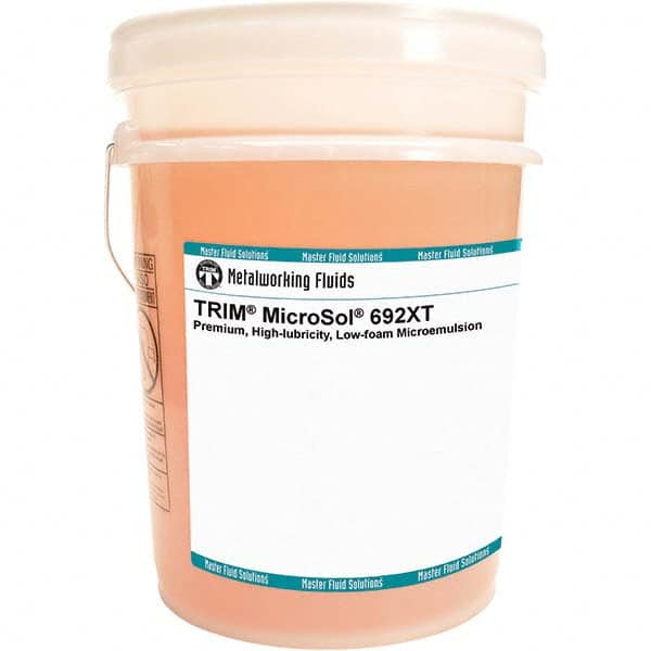 Master Fluid Solutions - TRIM MicroSol 692XT 5 Gal Pail Cutting, Drilling, Sawing, Grinding, Tapping & Turning Fluid - Exact Tooling