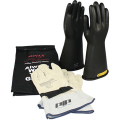 ‎150-SK-2/11-KIT - Novax Insulating Glove Kit - Class 2 - 14″ - Black - Straight Cuff - Exact Tooling