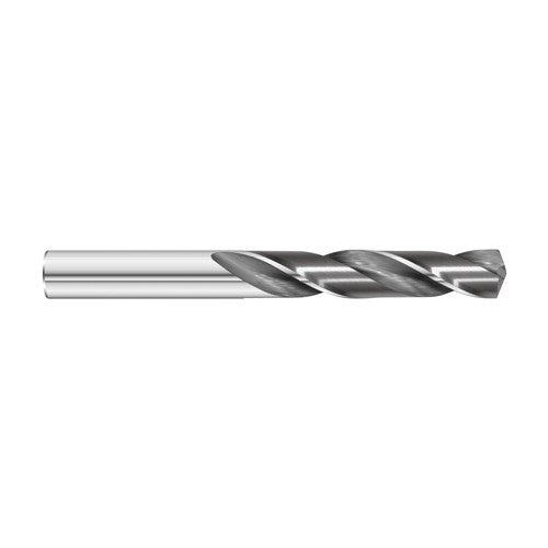 #43 Dia. × 0.089″ Shank × 1″ Flute Length × 2″ OAL, 7xD, 135°, Uncoated, 2xD Flute, External Coolant, Round Solid Carbide Drill - Exact Tooling