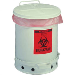 Justrite - Biohazardous & Step-Open Trash Cans Label: Bio-Hazard Capacity (Gal.): 6 - Exact Tooling