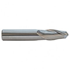 3/16 TuffCut GP Standard Length 2 Fl Ball Nose TiN Coated Center Cutting End Mill - Exact Tooling