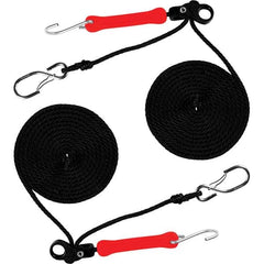 The Perfect Bungee - Stretch Tie Downs Type: Rope Lock Tie Down End Type: S Hook; Galvanized Gated Hook - Exact Tooling