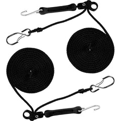 The Perfect Bungee - Stretch Tie Downs Type: Rope Lock Tie Down End Type: S Hook; Galvanized Gated Hook - Exact Tooling