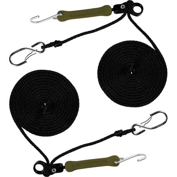 The Perfect Bungee - Stretch Tie Downs Type: Rope Lock Tie Down End Type: S Hook; Galvanized Gated Hook - Exact Tooling