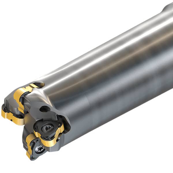 Iscar - Indexable Copy End Mills Maximum Depth of Cut (mm): 1.00 Maximum Depth of Cut (Decimal Inch): 0.0390 - Exact Tooling