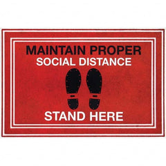 PRO-SAFE - 3' Long x 2' Wide Poly-Blended Carpet, Ribbed Entrance Matting - Exact Tooling