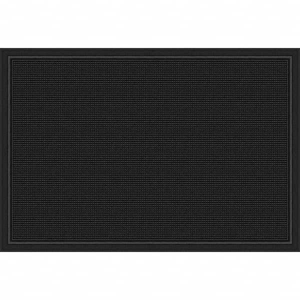 PRO-SAFE - 2.66' Long x 2' Wide Natural Rubber, Ribbed Entrance Matting - Exact Tooling