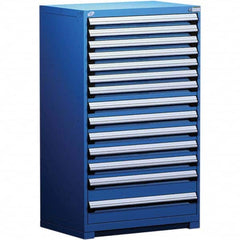 Rousseau Metal - 14 Drawer Avalanche Blue Steel Modular Storage Cabinet - Exact Tooling