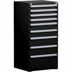 Rousseau Metal - 9 Drawer Black Steel Modular Storage Cabinet - Exact Tooling
