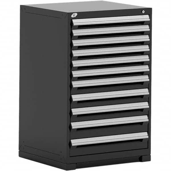 Rousseau Metal - 11 Drawer Black Steel Modular Storage Cabinet - Exact Tooling