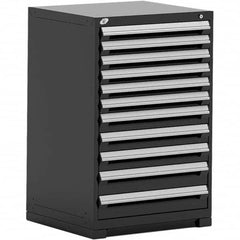 Rousseau Metal - 11 Drawer Black Steel Modular Storage Cabinet - Exact Tooling