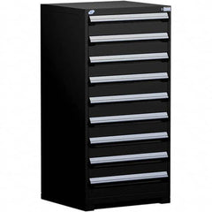 Rousseau Metal - 9 Drawer Black Steel Modular Storage Cabinet - Exact Tooling