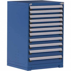 Rousseau Metal - 11 Drawer Avalanche Blue Steel Modular Storage Cabinet - Exact Tooling