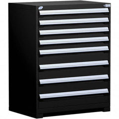 Rousseau Metal - 8 Drawer Black Steel Modular Storage Cabinet - Exact Tooling