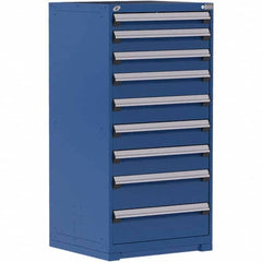 Rousseau Metal - 9 Drawer Avalanche Blue Steel Modular Storage Cabinet - Exact Tooling