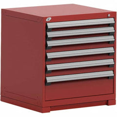 Rousseau Metal - 6 Drawer Flame Red Steel Modular Storage Cabinet - Exact Tooling