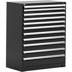Rousseau Metal - 11 Drawer Black Steel Modular Storage Cabinet - Exact Tooling