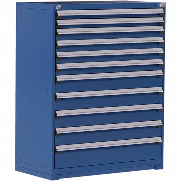 Rousseau Metal - 11 Drawer Avalanche Blue Steel Modular Storage Cabinet - Exact Tooling