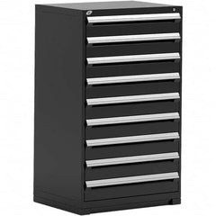 Rousseau Metal - 9 Drawer Black Steel Modular Storage Cabinet - Exact Tooling