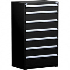 Rousseau Metal - 7 Drawer Black Steel Modular Storage Cabinet - Exact Tooling