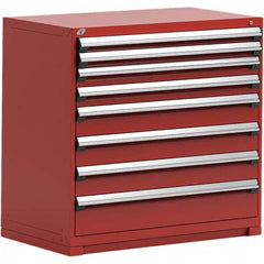 Rousseau Metal - 8 Drawer Flame Red Steel Modular Storage Cabinet - Exact Tooling