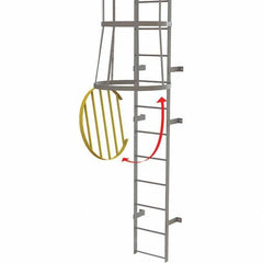 TRI-ARC - Ladder Accessories Type: Door For Use With: Tri-Arc Fixed Yellow Steel Cage Ladders - Exact Tooling