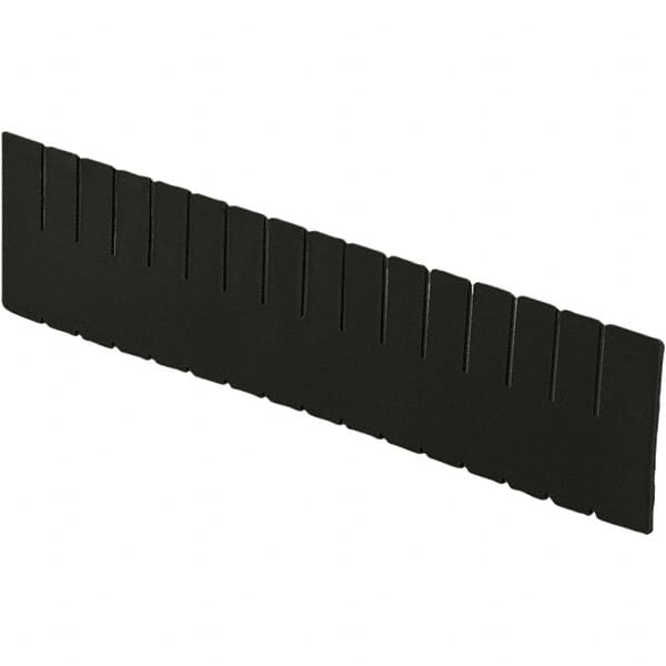 LEWISBins+ - 20-1/4" High, Black Bin Divider - Use with DC3080, Long Side Measures 7.4" Tall - Exact Tooling