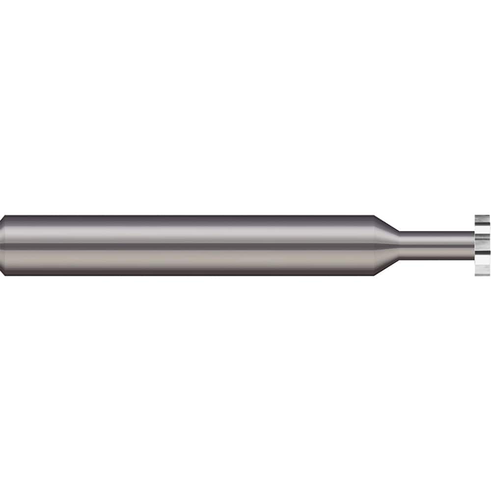 Micro 100 - 1/2" Cut Diam, 3/16" Cut Width, 1/2" Shank, Straight-Tooth Woodruff Keyseat Cutter - Exact Tooling