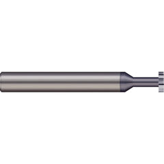 Micro 100 - 3/16" Cut Diam, 0.05" Cut Width, 3/16" Shank, Straight-Tooth Woodruff Keyseat Cutter - Exact Tooling