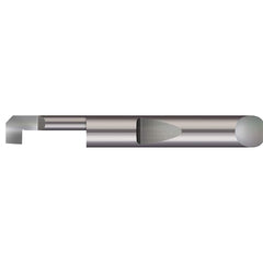 Micro 100 - Boring Bars; Minimum Bore Diameter (Decimal Inch): 0.1800 ; Maximum Bore Depth (Decimal Inch): 0.5000 ; Maximum Bore Depth (Inch): 1/2 ; Material: Solid Carbide ; Boring Bar Type: Back Boring ; Shank Diameter (Decimal Inch): 0.2500 - Exact Tooling