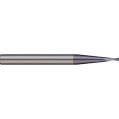 Micro 100 - Square End Mills; Mill Diameter (Decimal Inch): 0.0100 ; Length of Cut (Inch): 1/64 ; Length of Cut (Decimal Inch): 0.0150 ; Material: Solid Carbide ; Finish/Coating: AlTiN ; Shank Diameter (Inch): 1/8 - Exact Tooling