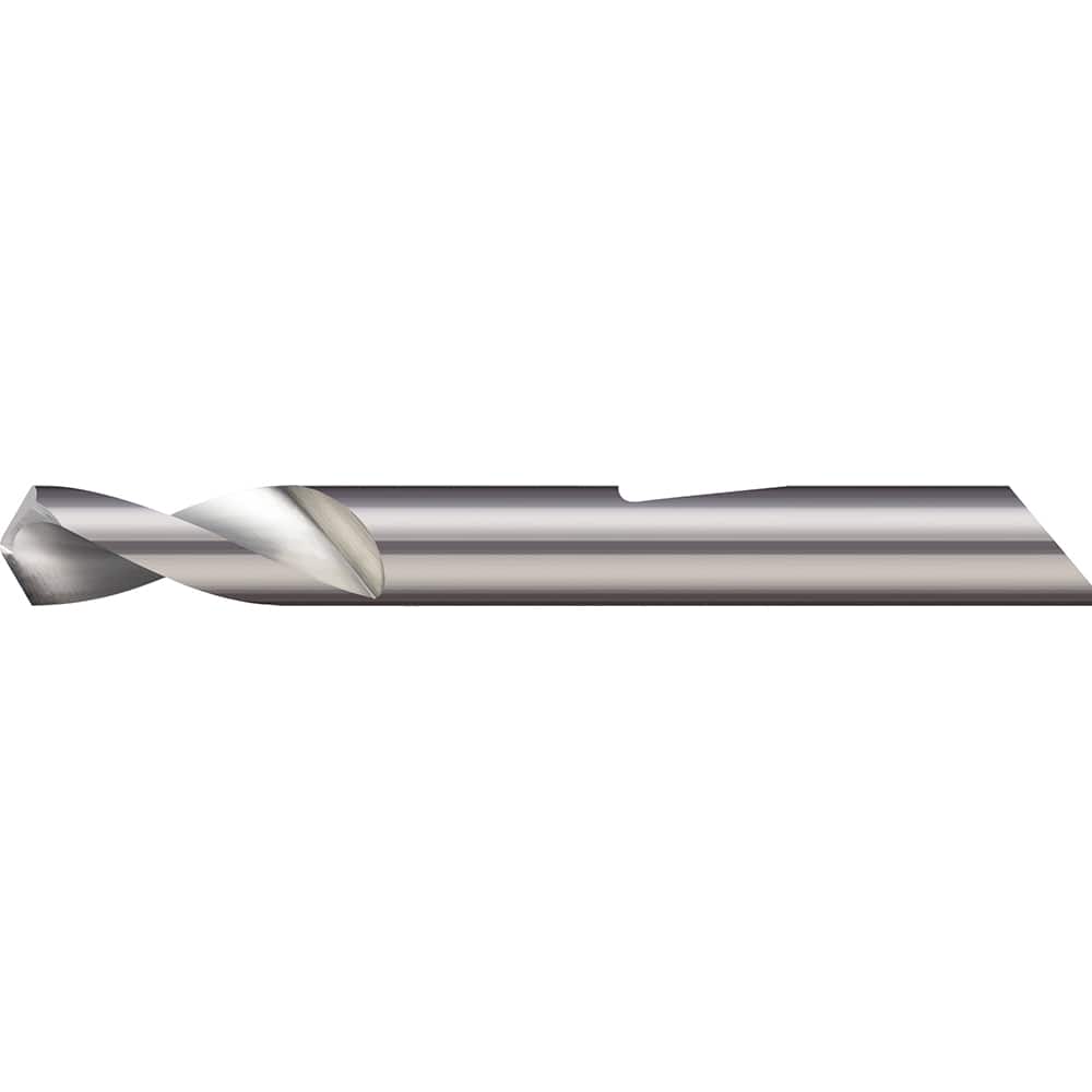 Micro 100 - 0.05" Body Diam, 140°, 1-1/2" OAL, 2-Flute Solid Carbide Spotting Drill - Exact Tooling