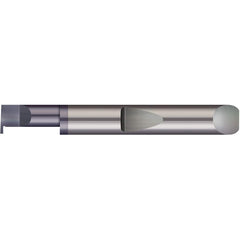 Micro 100 - Grooving Tools; Grooving Tool Type: Retaining Ring ; Material: Solid Carbide ; Shank Diameter (Decimal Inch): 0.5000 ; Shank Diameter (Inch): 1/2 ; Groove Width (Decimal Inch): 0.2360 ; Projection (Decimal Inch): 0.1500 - Exact Tooling