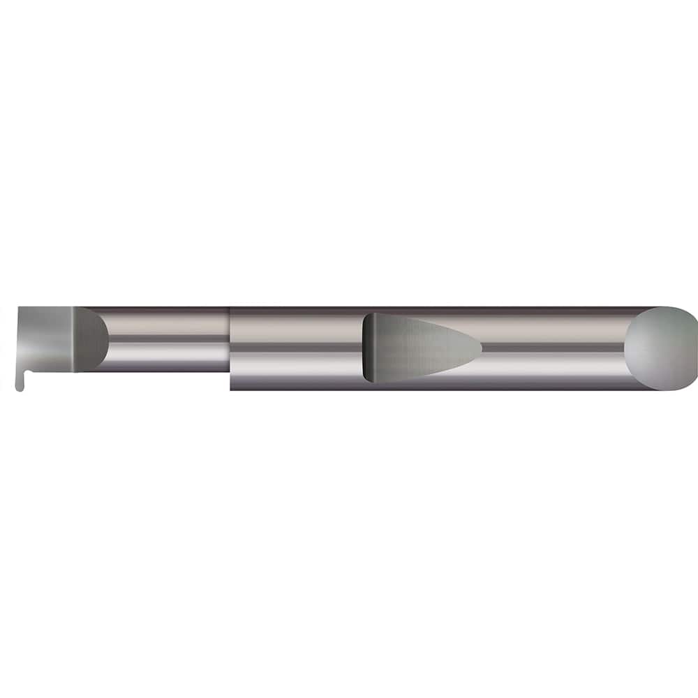 Micro 100 - Grooving Tools; Grooving Tool Type: Full Radius ; Material: Solid Carbide ; Shank Diameter (Decimal Inch): 0.1875 ; Shank Diameter (Inch): 3/16 ; Groove Width (Decimal Inch): 0.0170 ; Projection (Decimal Inch): 0.0300 - Exact Tooling