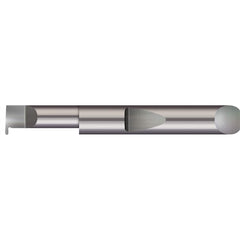 Micro 100 - Grooving Tools; Grooving Tool Type: Full Radius ; Material: Solid Carbide ; Shank Diameter (Decimal Inch): 0.1875 ; Shank Diameter (Inch): 3/16 ; Groove Width (Decimal Inch): 0.0170 ; Projection (Decimal Inch): 0.0300 - Exact Tooling