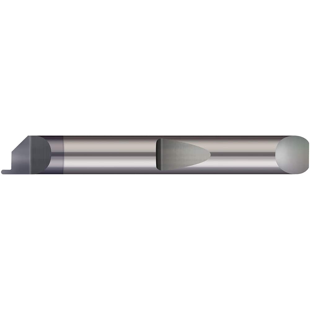 Micro 100 - Grooving Tools; Grooving Tool Type: Face ; Material: Solid Carbide ; Shank Diameter (Decimal Inch): 0.3750 ; Shank Diameter (Inch): 3/8 ; Groove Width (Decimal Inch): 0.0620 ; Projection (Decimal Inch): 0.1000 - Exact Tooling