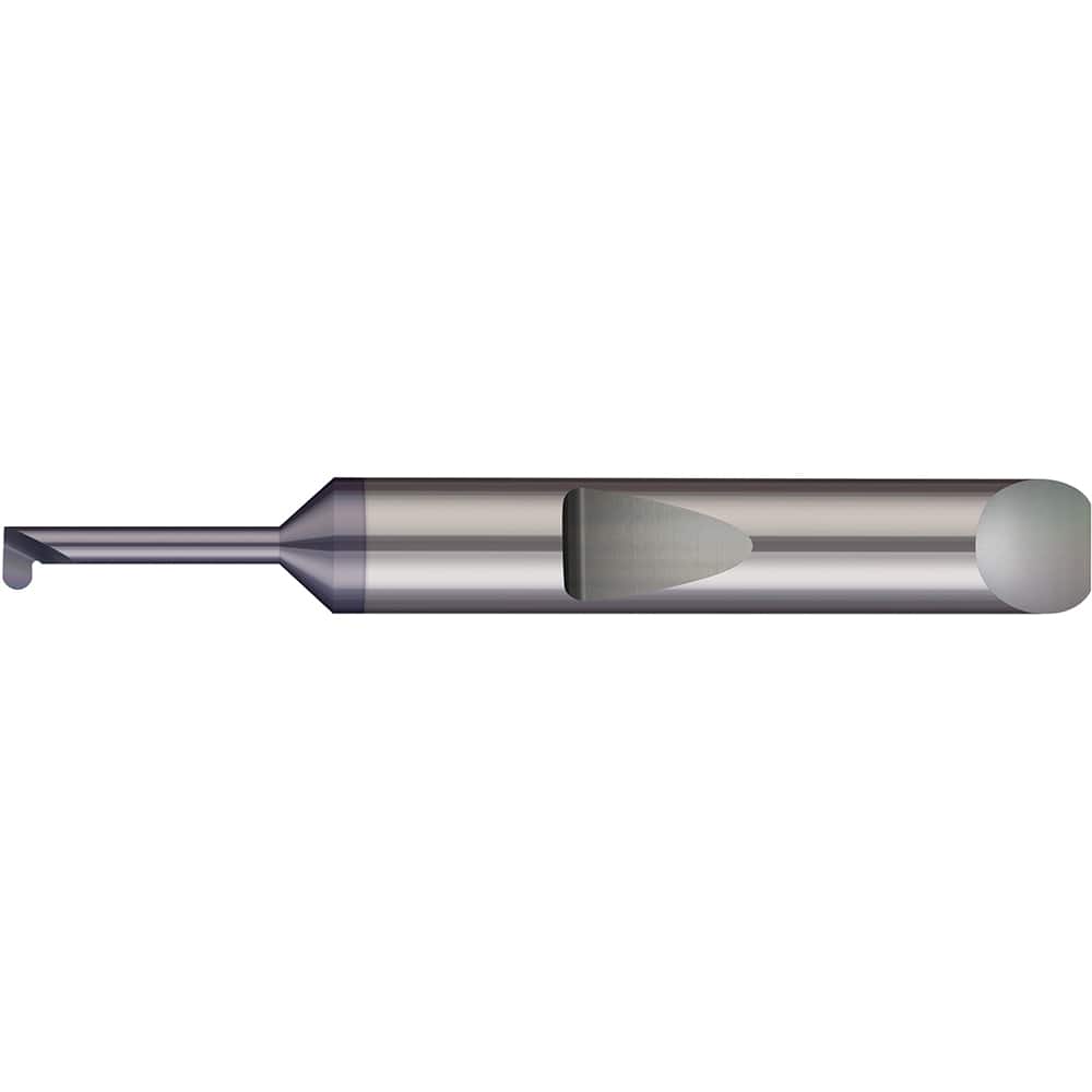 Micro 100 - Grooving Tools; Grooving Tool Type: Full Radius ; Material: Solid Carbide ; Shank Diameter (Decimal Inch): 0.1875 ; Shank Diameter (Inch): 3/16 ; Groove Width (Decimal Inch): 0.0300 ; Projection (Decimal Inch): 0.0400 - Exact Tooling