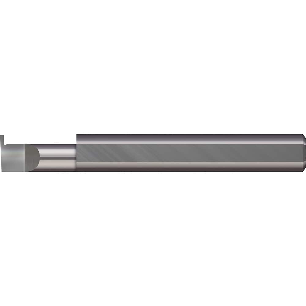 Micro 100 - Grooving Tools; Grooving Tool Type: Retaining Ring ; Material: Solid Carbide ; Shank Diameter (Decimal Inch): 0.5000 ; Shank Diameter (Inch): 1/2 ; Groove Width (Decimal Inch): 0.2500 ; Projection (Decimal Inch): 0.1500 - Exact Tooling