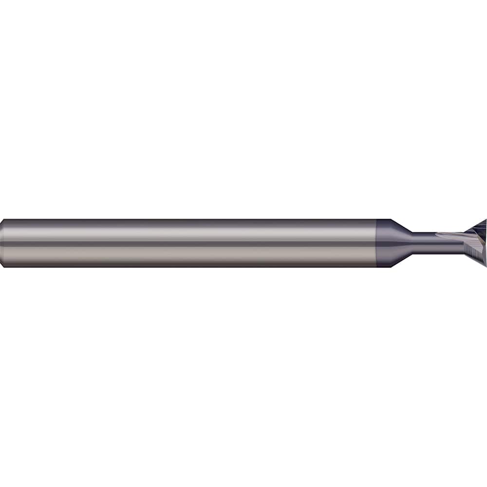 Micro 100 - 90° 1/8" Cut Diam, 0.042" Cut Width, Solid Carbide Dovetail Cutter - Exact Tooling