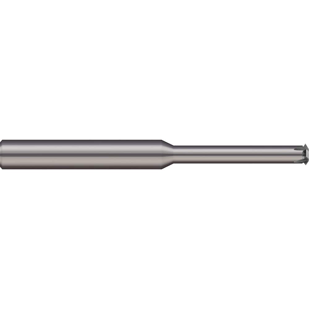 Micro 100 - Single Profile Thread Mills; Maximum Threads Per Inch: 64 ; Minimum Threads Per Inch: 32 ; Thread Type: Internal/External ; Minimum Nominal Diameter (Inch): #6 ; Cutting Diameter (Inch): 0.1000 ; Shank Diameter (Inch): 1/8 - Exact Tooling