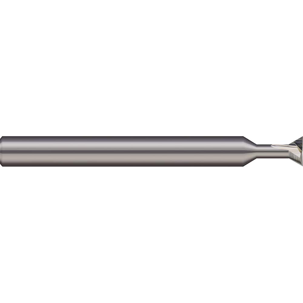 Micro 100 - 30° 1/4" Cut Diam, 0.161" Cut Width, Solid Carbide Dovetail Cutter - Exact Tooling