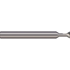 Micro 100 - 60° 1/2" Cut Diam, 0.255" Cut Width, Solid Carbide Dovetail Cutter - Exact Tooling
