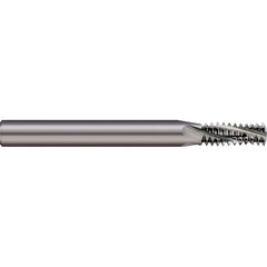 Micro 100 - 3/8-16 Internal/External 16 TPI 5/16" Shank 4-Flute Solid Carbide Helical Flute Thread Mill - Exact Tooling