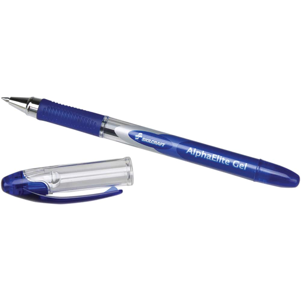 Ability One - Pens & Pencils; Type: Gel Pen ; Color: Blue ; Tip Type: Medium - Exact Tooling